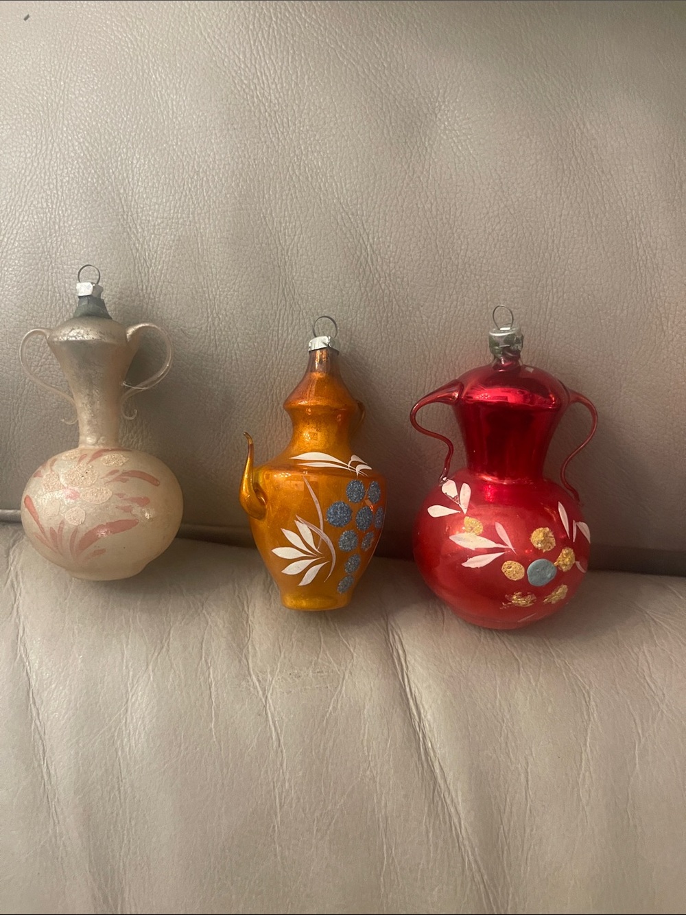 Vintage Christmas ornament lot glass